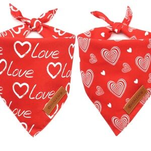 New 2 pack Realeaf Love Dog Bandanas 2 Pack (my17)